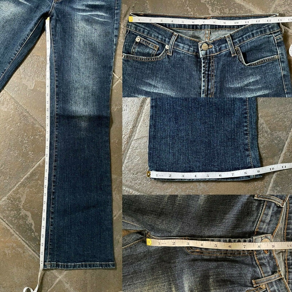 Vintage 90s Forever 21 High Rise Flare, Wide Leg Blue Jeans Size 9 - Picture 11 of 12